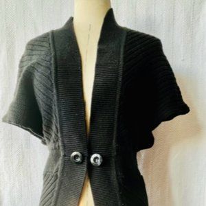 Kenneth Cole short sleeve black cardigan